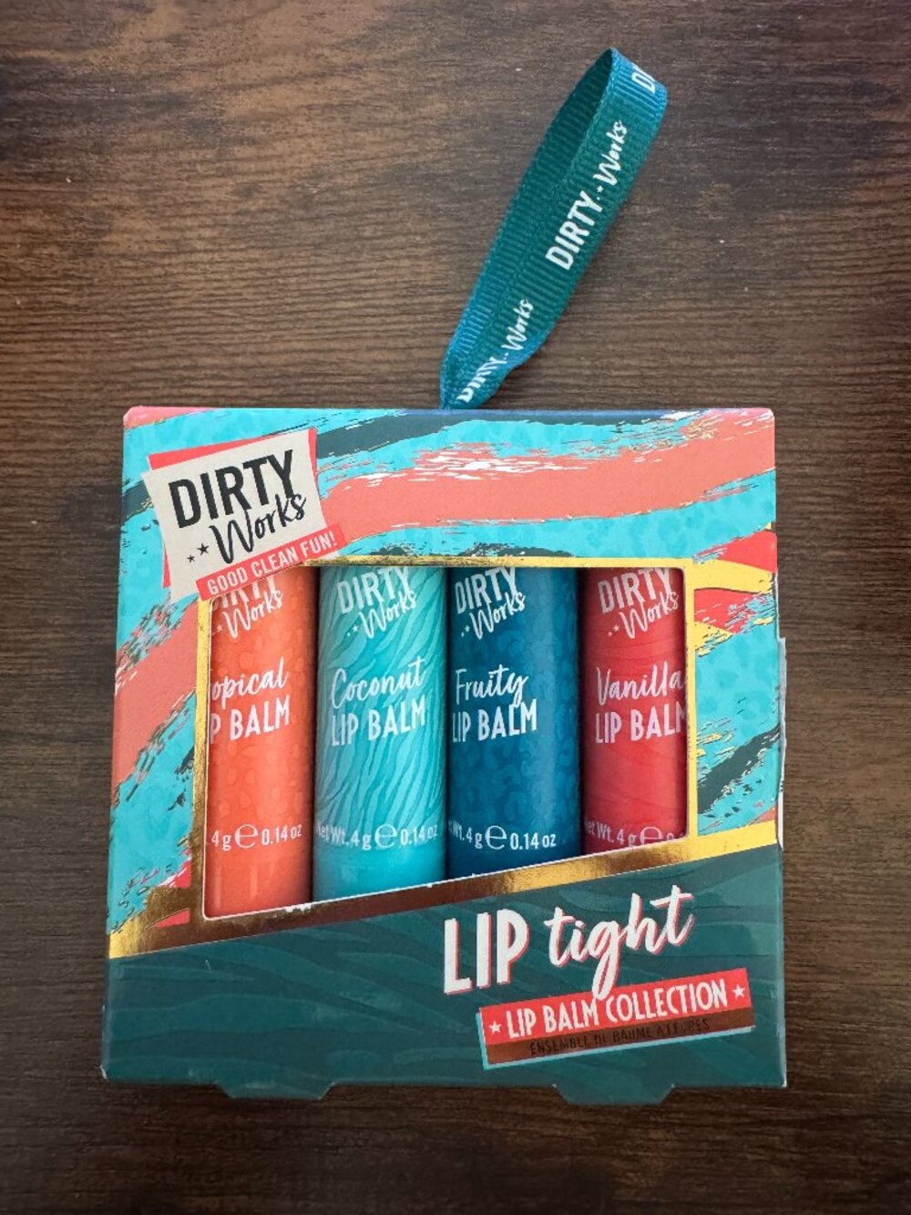 Dirty Works Lip Balm 4-Piece Gift Set NWT Unopened
